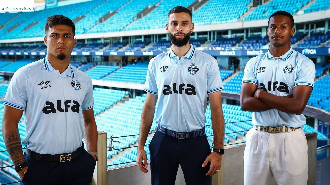 Nova camisa 2 do Grêmio disponível para venda; confira tamanhos e preços.
