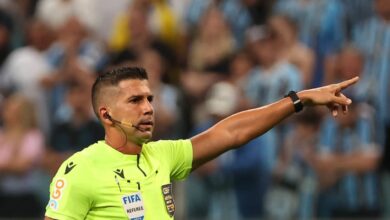 Árbitro Bruno Arleu na Arena do Grêmio
