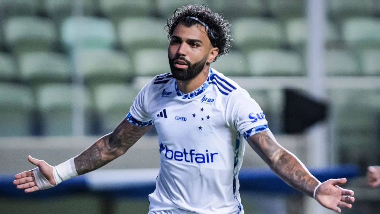 Gabriel Barbosa, o Gabigol, em campo pelo Cruzeiro
