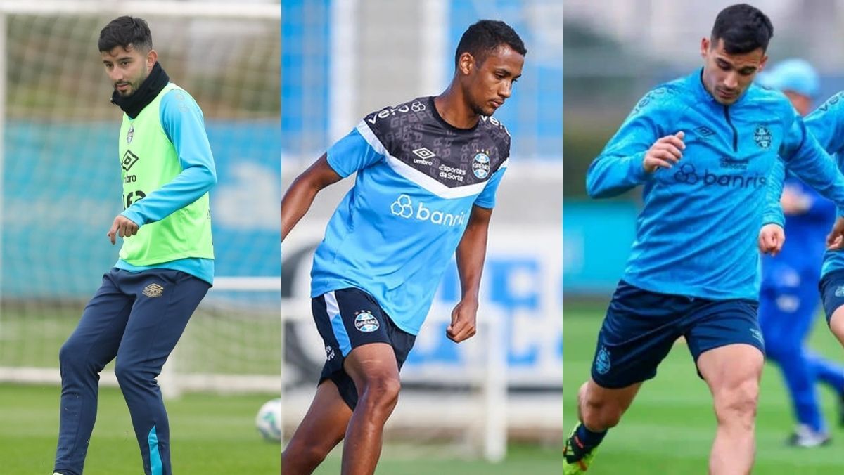 Grêmio enfrenta Palmeiras com 3 desfalques importantes no elenco.