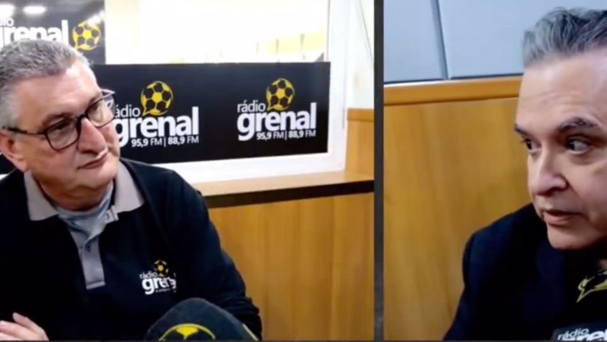 Possível candidato à presidência do Grêmio briga com Reche ao vivo