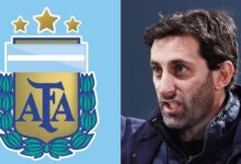 Escudo da Argentina e Diego Milito presidente do Racing